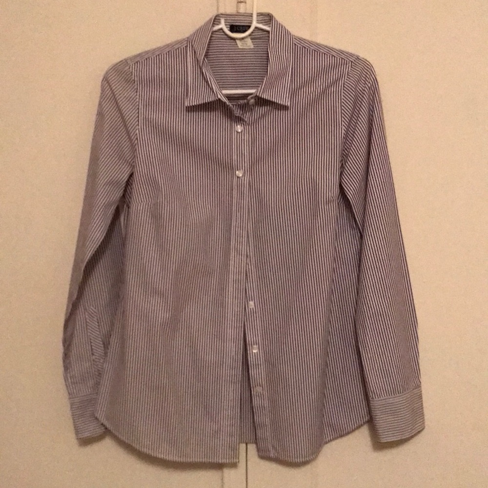 Jcrew purple and white striped shirt - XS